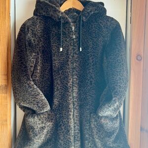 Polar Fleece Leopard Print Jacket